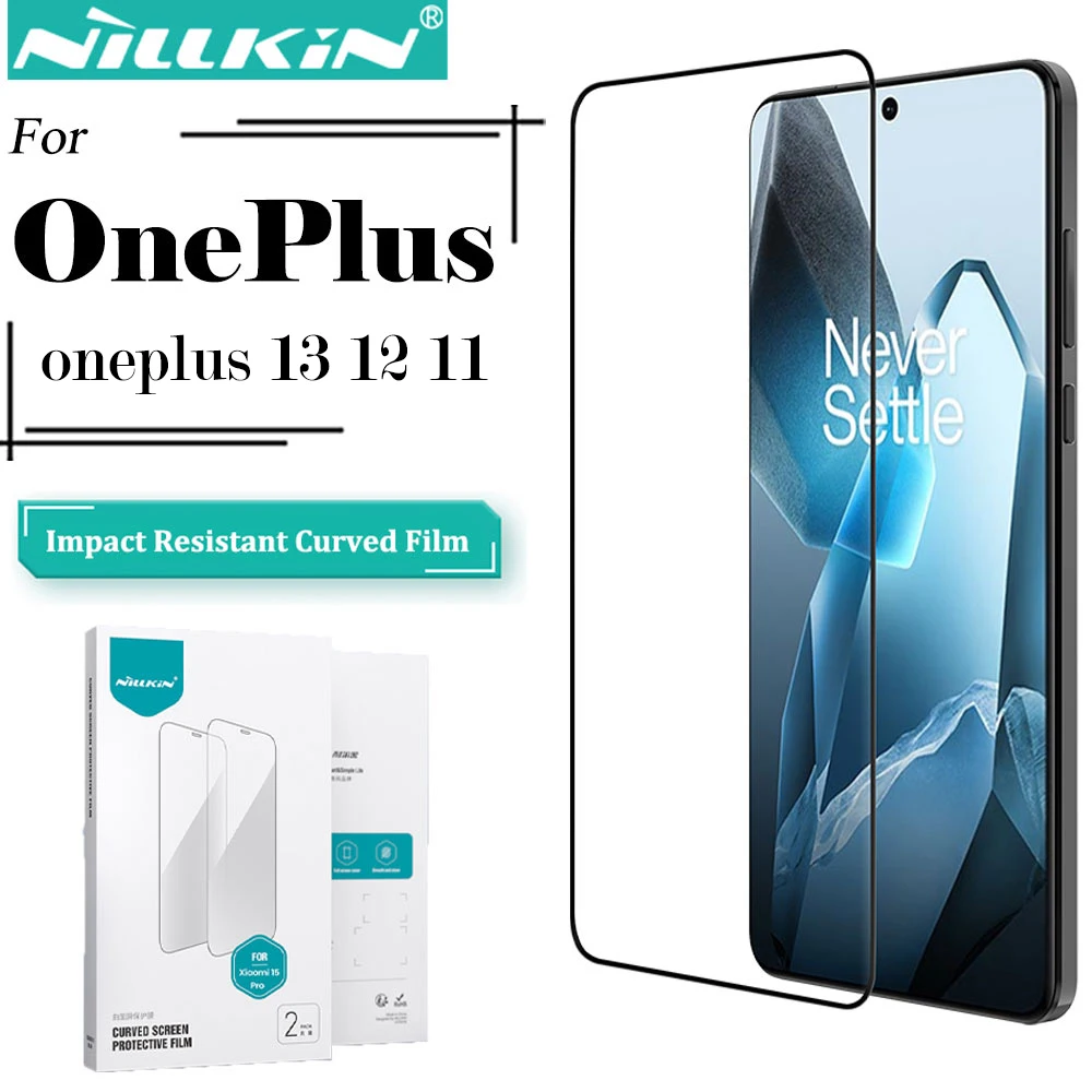 NILLKIN  2 Piece Set for OnePlus 13 12 11 Impact Resistant Plexiglass Screen Protector Film (Non Tempered Glass)