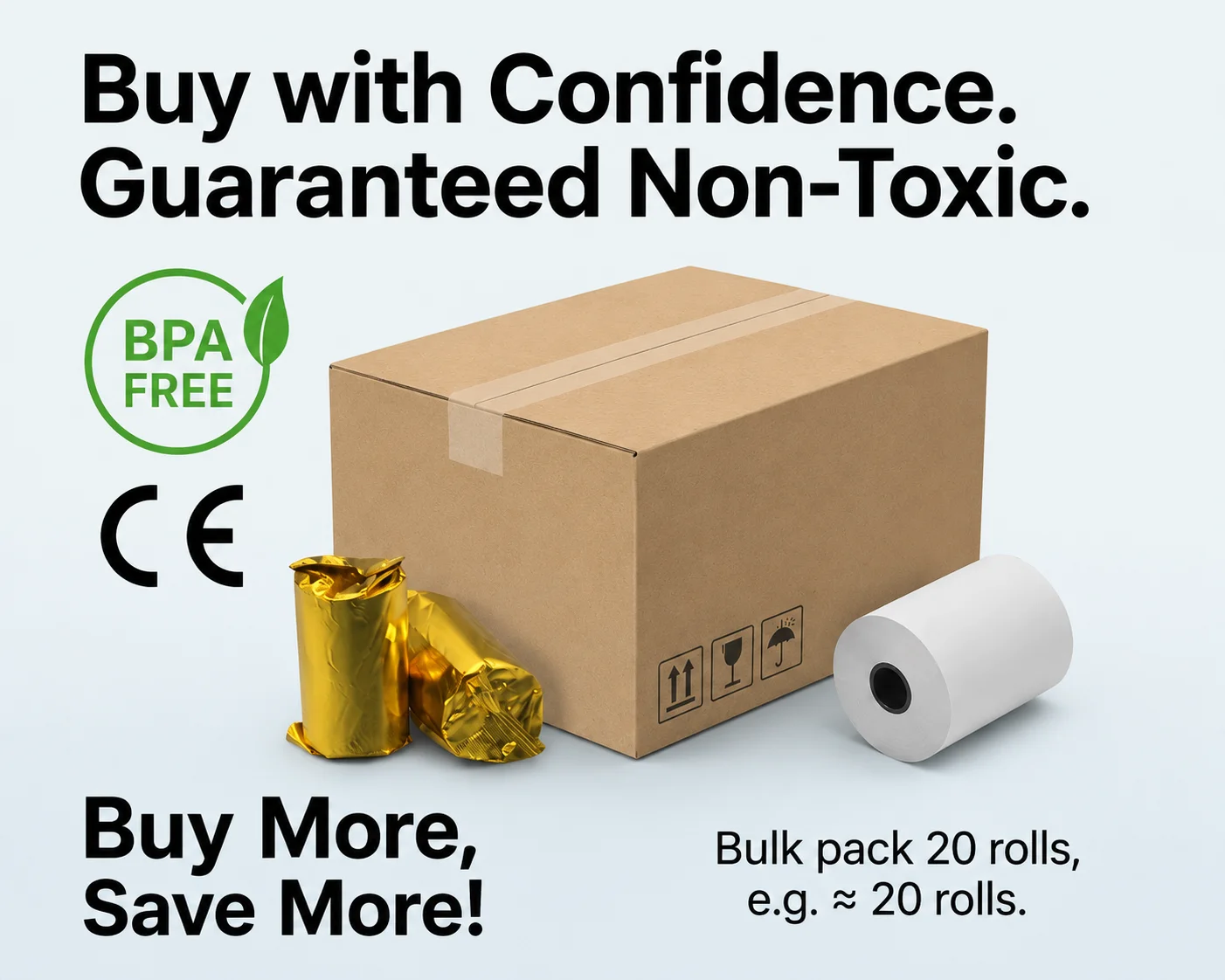 80mm X 50mm Thermal Paper Rolls BPA Free Receipt Paper for POS Printers Kitchen Cash Register High Quality Moisture Proof view 3