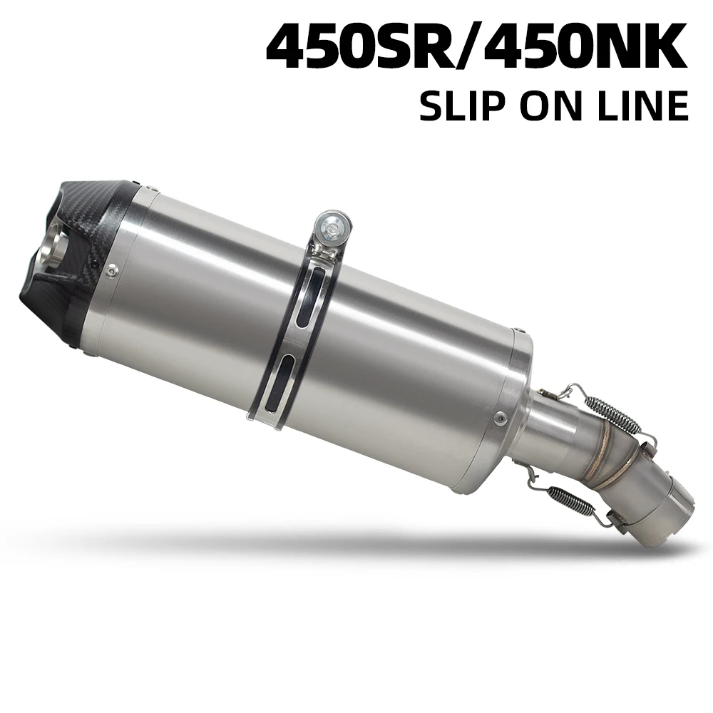 

Motorcycle exhaust Slip on Line muffler with DB Killer For CF MOTO 450SR 450SS 450NK 450 SR SS NK 2022-2026 moto escape tailpipe