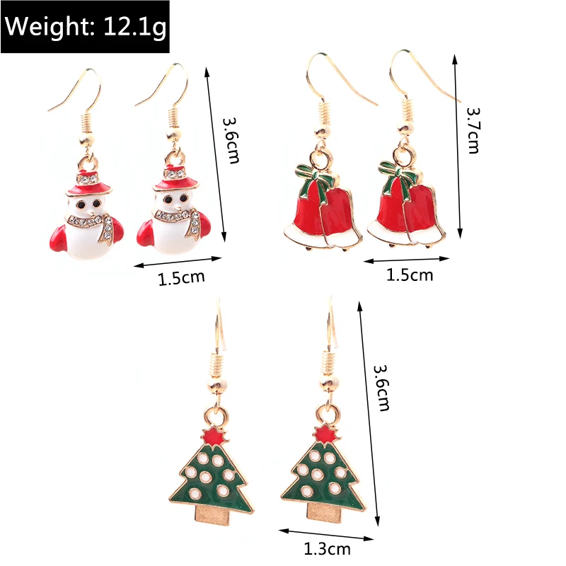 Neue Mode Mix Stile Frohe Weihnachten Ohrringe für Frauen Weihnachten Baum Deer Santa Baumeln Ohrringe Neue Jahr Schmuck Geschenke – Detail 34