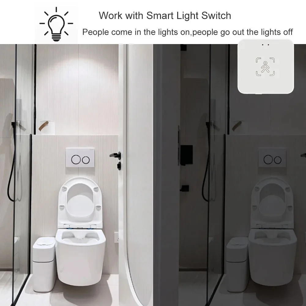 Tuya Zigbee WiFi Human Presence Sensor MmWave Radar Detector With Luminance Sensor For Smart Home Smart Life replace PIR Sensor