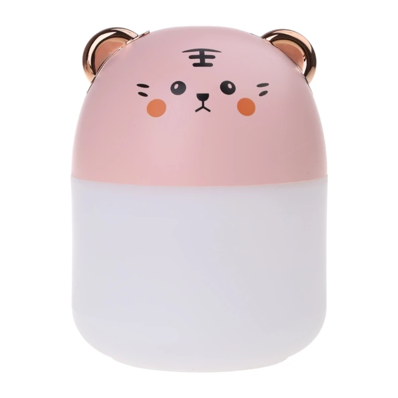 Umidificador de ar elétrico portátil de formato bonito 250  pulverizador de névoa legal USB com luz noturna atmosférica para