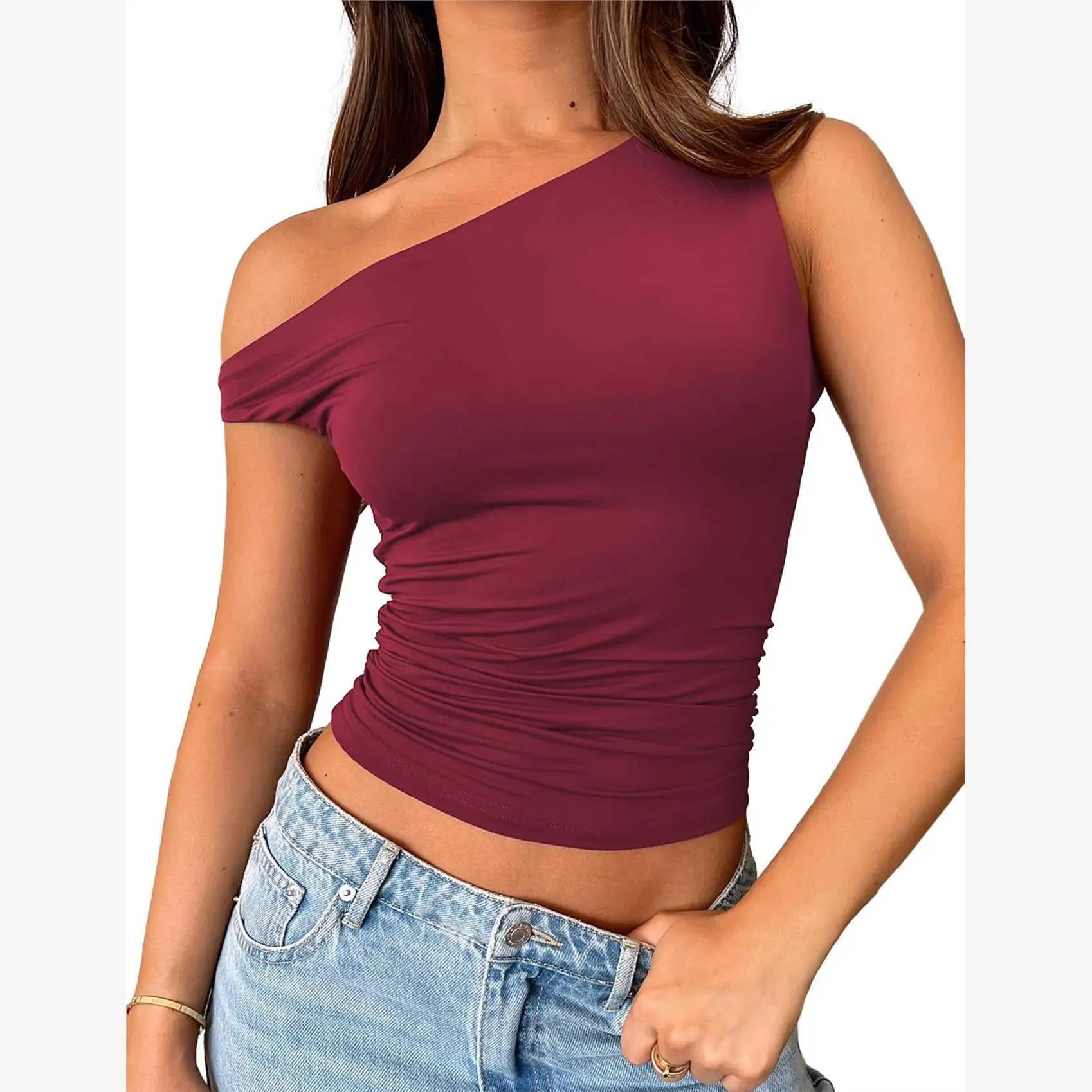 New Short Women's Tank Top Fashionable Summer Outfit 96% plus Ingredient Content Stylish Ladies' Top Student Uniform Workwear - view 5