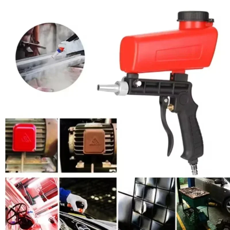 قابل للتعديل الهوائية الرملي بندقية 90psi المحمولة ساندبلاستر آلة رش الطلاء يده الجاذبية التفجير بندقية أدوات تعمل بالهواء المضغوط