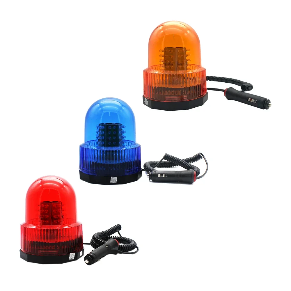 Car Magnetic DC12V 72 LED Strobe Rotating Flash Warning Light Beacon Flash Emergency Lights for Construction Tow Truck Snow Plow