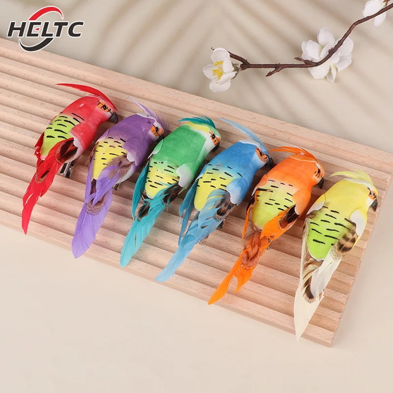 Creative Artificial Parrot Fake Foam Animal Simulation Feather Birds Models DIY For Wedding Party Home Garden Ornament Decor