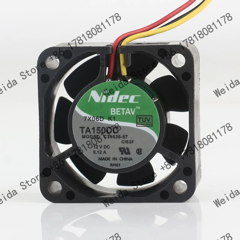 New Nidec DC 12V 0.12A 4020 double ball bearing Large air volume 40X40X20MM C 34636-57 Cooling fan Quiet chassis