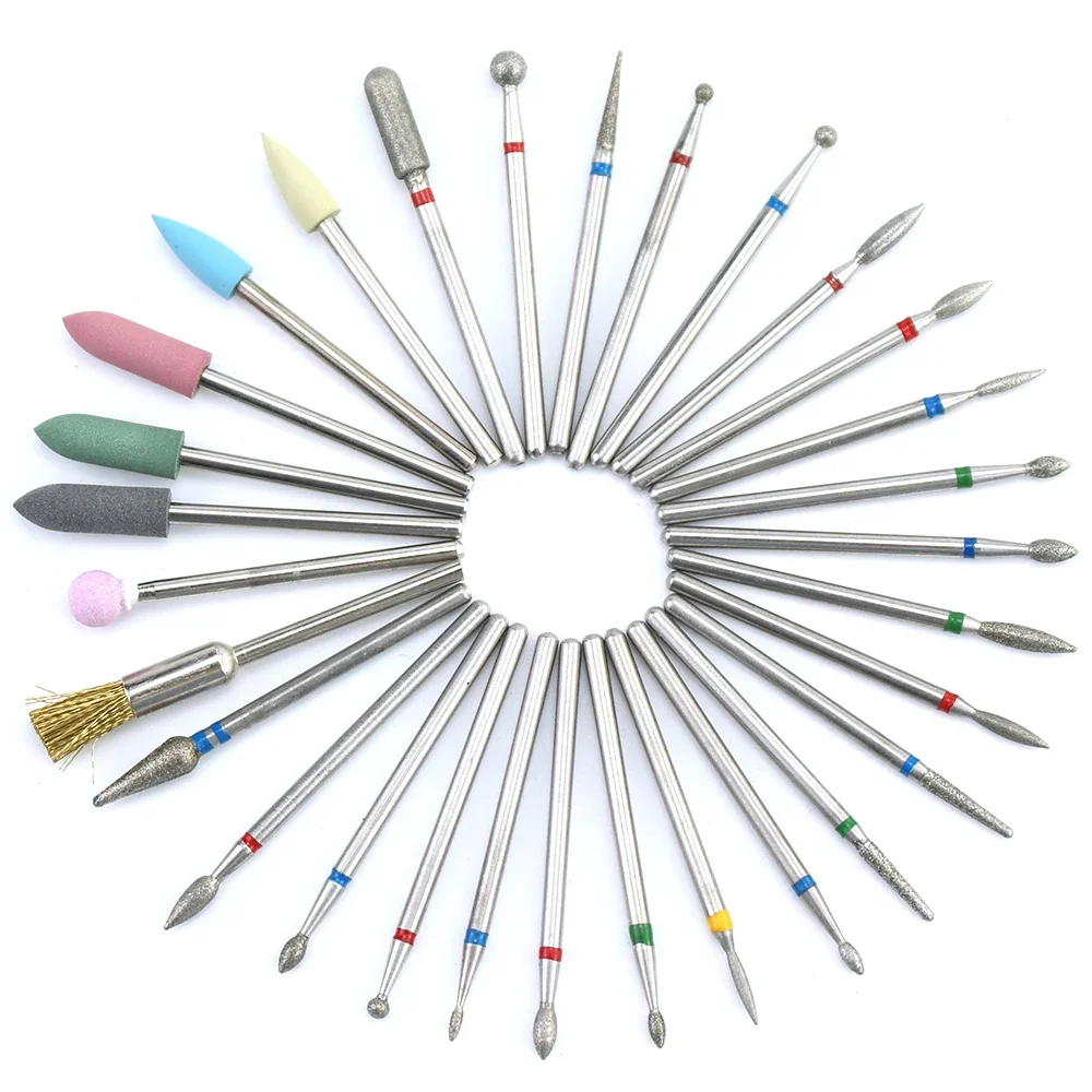 5/6/7 Diamant Nagelboren Frees Set Snijders Manicure Silicon Steen Pedicure Elektrisch voor Molen manicure Machine