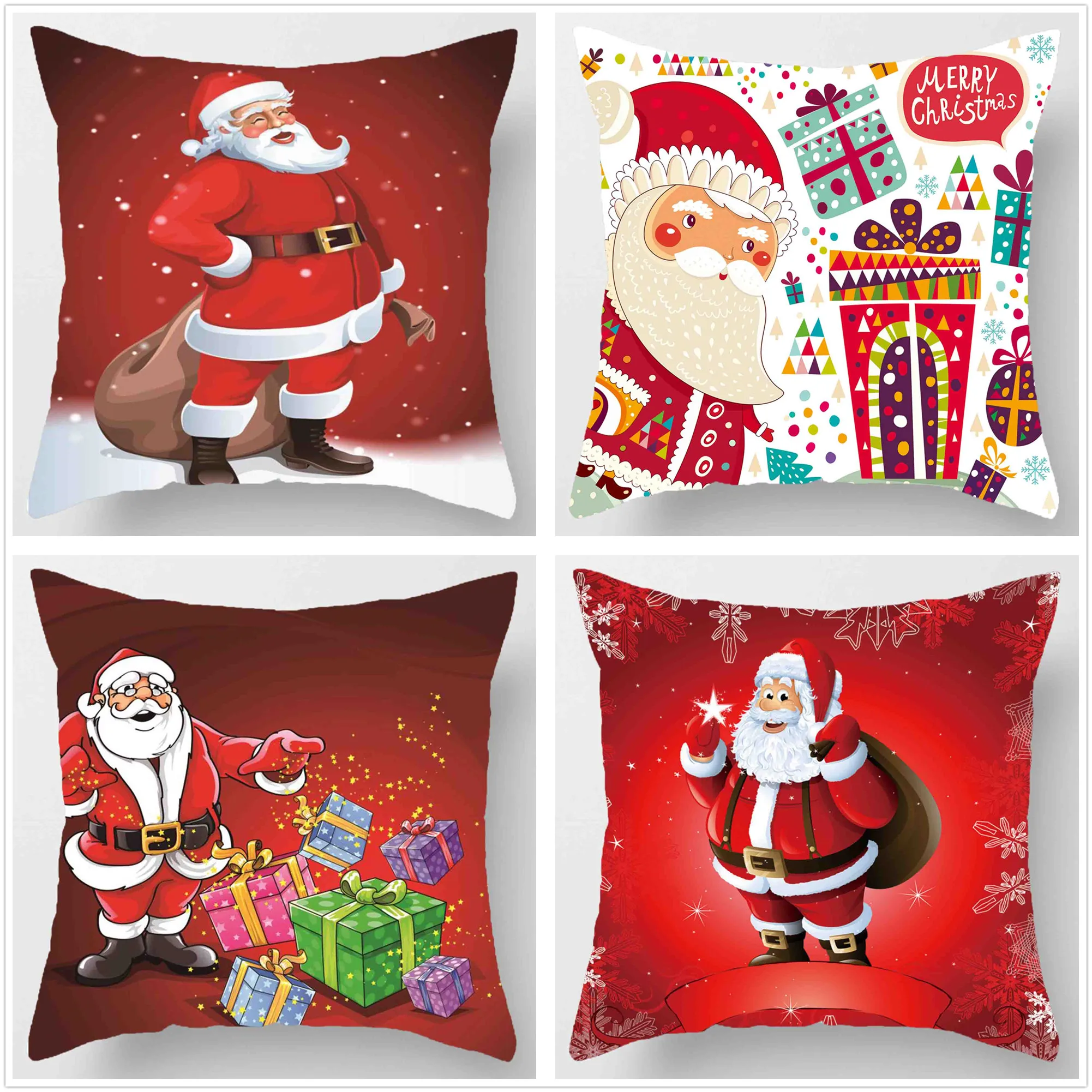 Christmas cushion set 45* 45cm pillowcase Christmas ornaments suitable for home Navidad Noel Christmas gifts Christmas ornaments