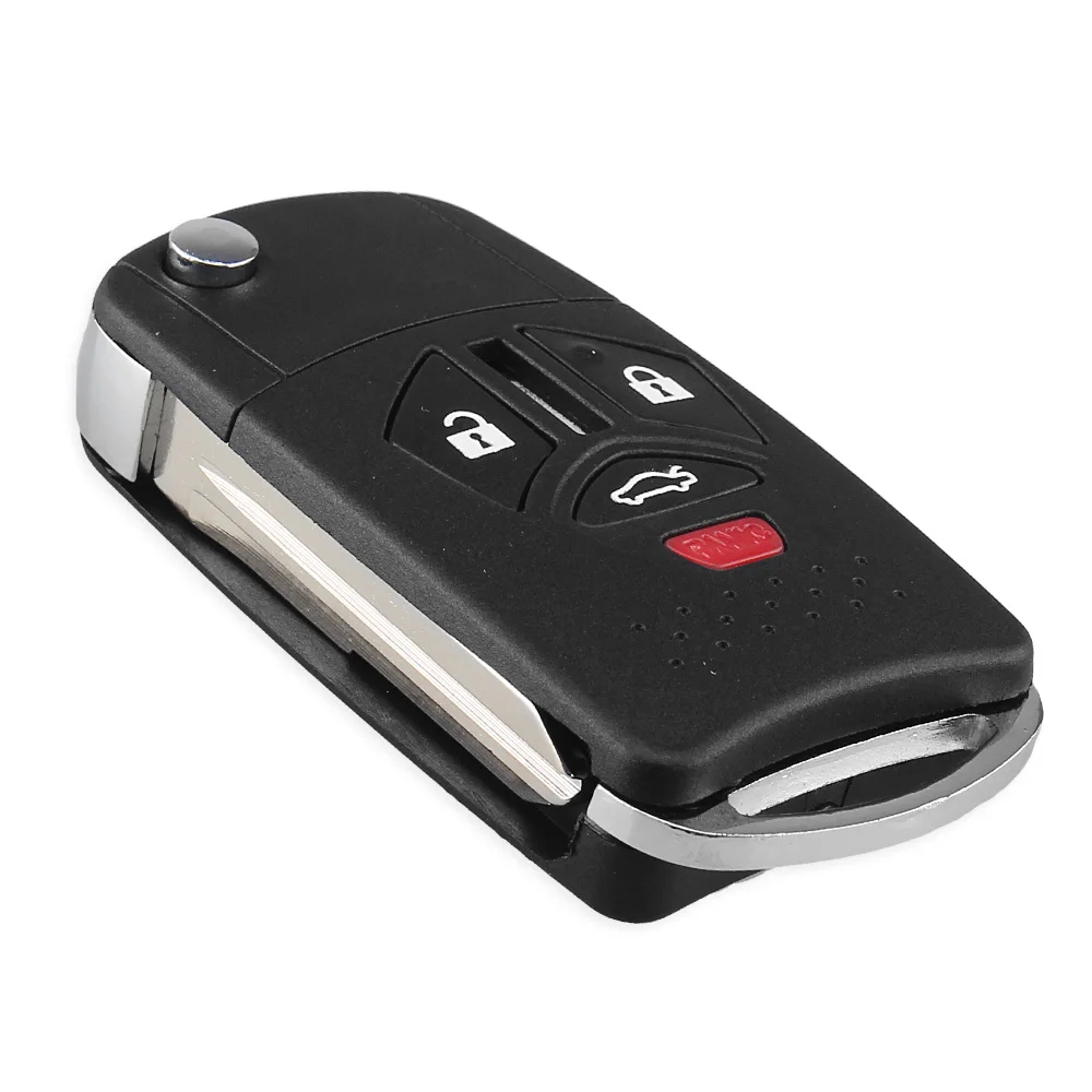 KEYYOU zmodyfikowany kluczyk-pilot składany do samochodu Case Keyless Fob pasuje do Mitsubishi Galant Eclipse Lancer 4 przyciski