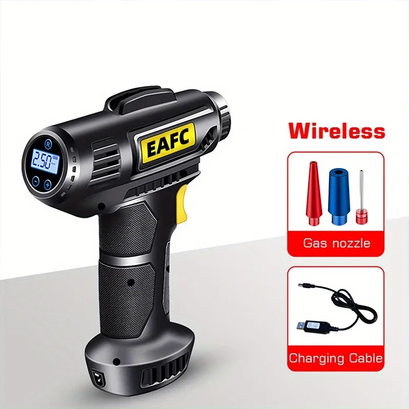 EAFC Compressor for Cars 150PSI Air Pump with Battery Portable Car Tyre Inflator for Car Motorcycle and Bicycle Tires Electric