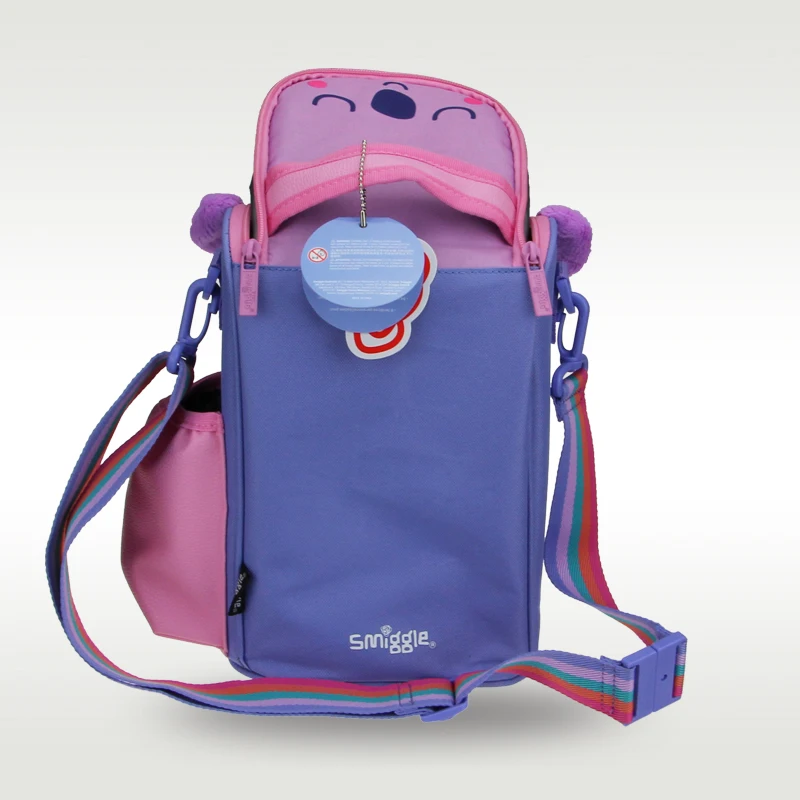 Australia Smiggle Original Lunch Bag Girls Kids Crossbody Bag Purple Koala Cute Waterproof Bento Bag Shoulder Bags Fruit 9 Inch