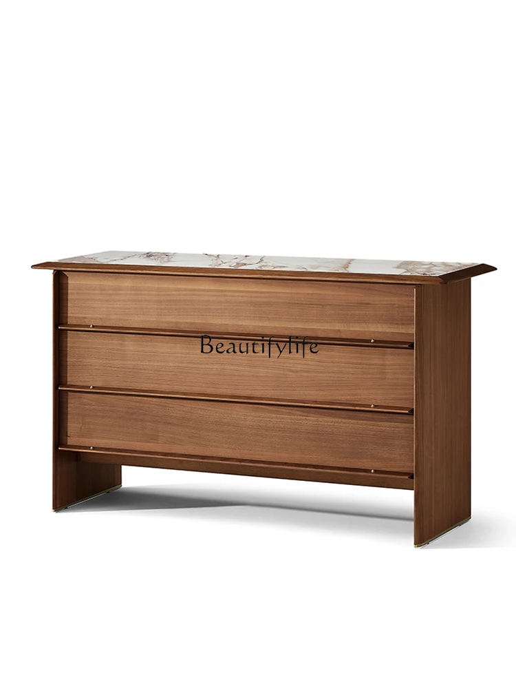 

Wabi-sabi bucket cabinet living room bedroom solid wood storage living room storage drawer cabinet