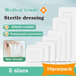 10Pcs Medical Breathable Sterile Dressing Patches Self-Adhesive Non-Woven Emergency Patch Individually Packaged