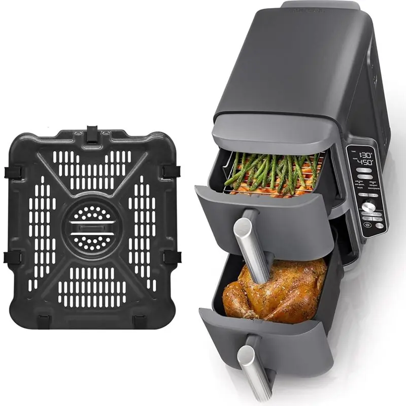 【SIMPLE】Air Fryer Grill Pan For Ninja SL400 SL451C Grill Pan Plate Parts Grill Plate Tray Accessories