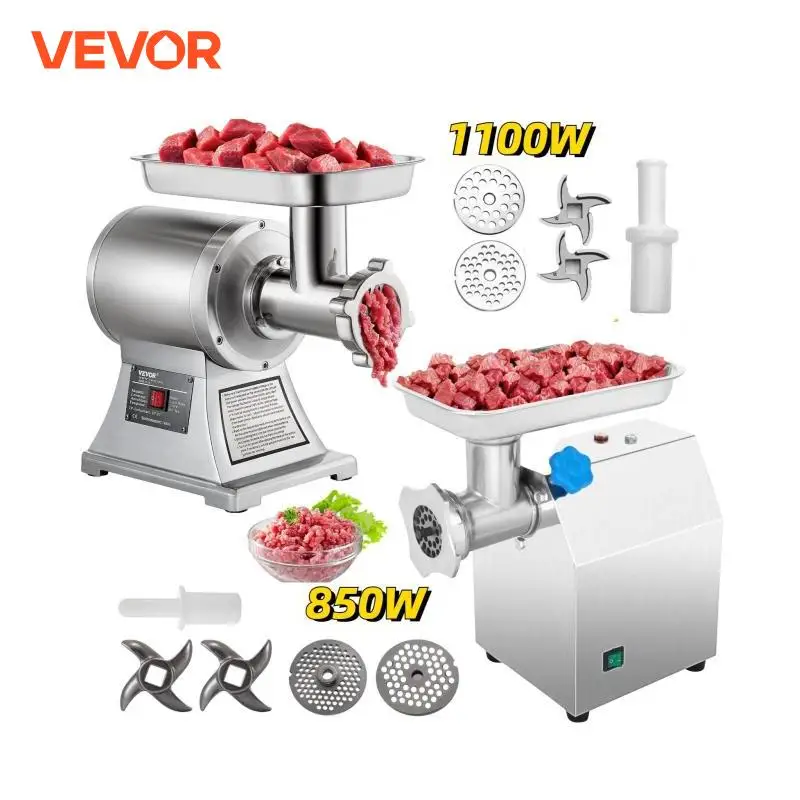 VEVOR 122 Kg/H 250 KG/H Electric Meat Mincer Chopper Heavy Duty Food Processors Kitchen Appliances Commercial Grinder Machine