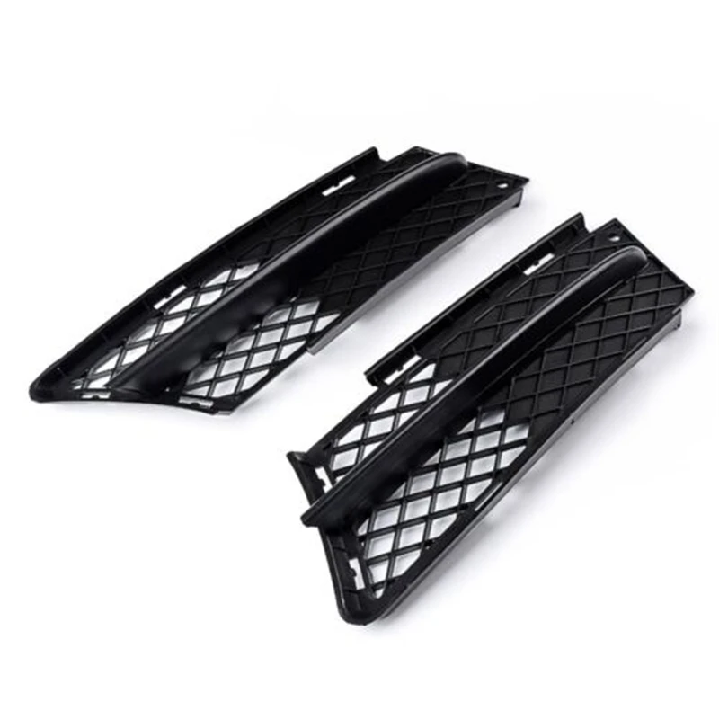 2Pcs Front Bumper Fog Light Grilles For 2005-2007 E90 E91 pre-LCI old Fog Light Mesh Grill Cover Car Accessories