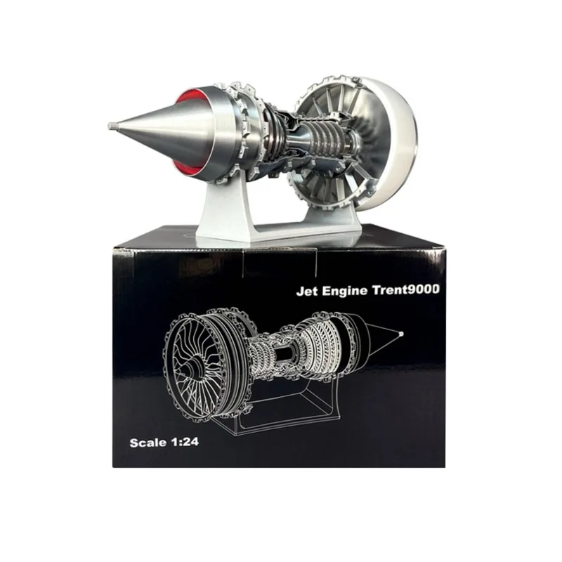 

LED Turbofan Engine Model Airplane Desktop Decor Gift for Aviation Lovers Rotating Fan Blades Educational STEM Toy