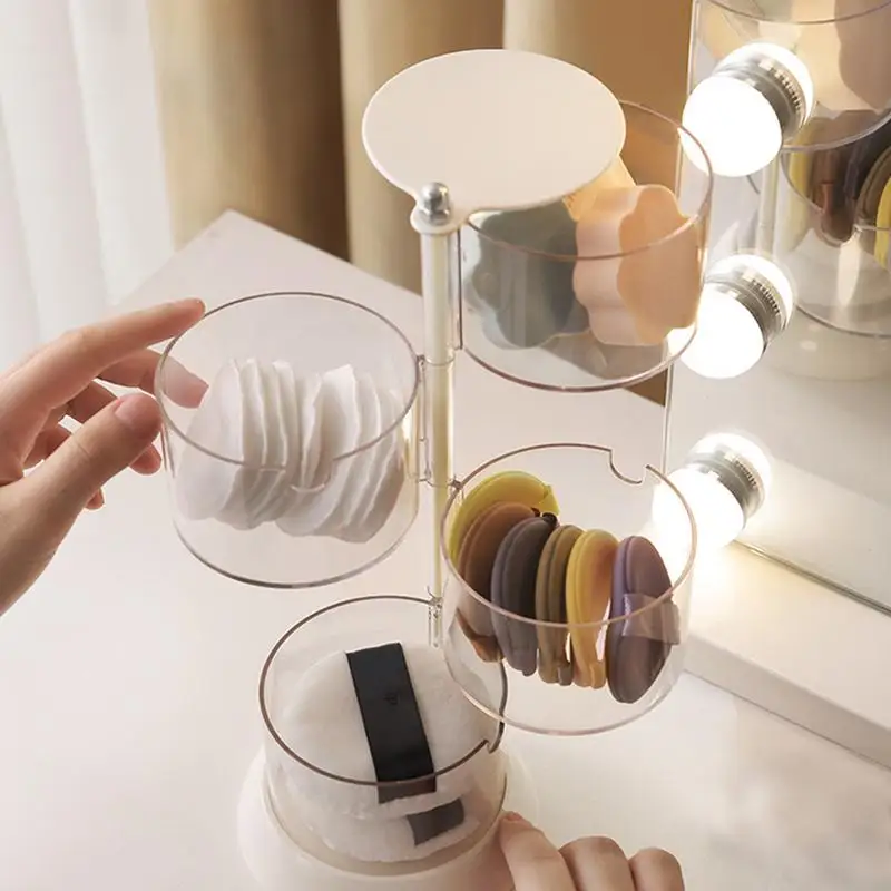 

Rotating Makeup Sponge Holder Rotating Makeup Holder Makeup Sponge Organizer Powder Puff Storage Shelf For Powder Puff