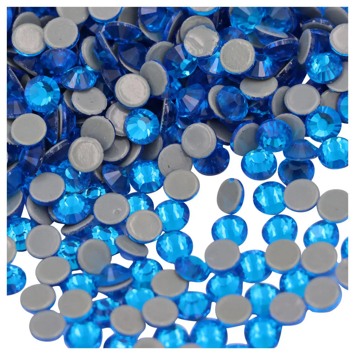 

Capri Blue Garment Hotfix Rhinestones Strass Crystals Hot Fix Flat Back Stone for DIY 3D Needlework Dress Cloth Costume Decors