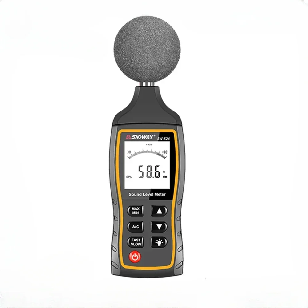 

SNDWAY SW 523 524 Sound Level Meter 30 to 130 dB Detector Digital Professional Decibelimeter Noise Level Decibel Meter