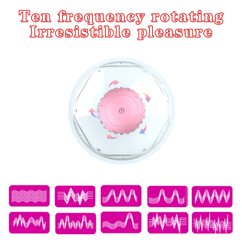 Nipple Stimulation 360° Breast Licking Vagina Vacuum Pump Wireless Vibrator Sucker Breast Enlargement Massager Sex Toy for Women