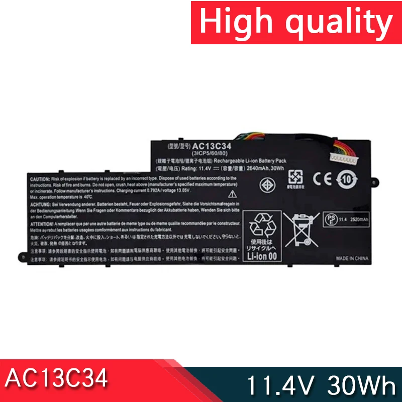 НОВЫЙ AC13C34 11,4 В 30 Втч аккумулятор для ноутбука Acer Aspire V5-122P V5-132 E3-111 E3-112 ES1-111M MS2377 серии 31CP5/60/80