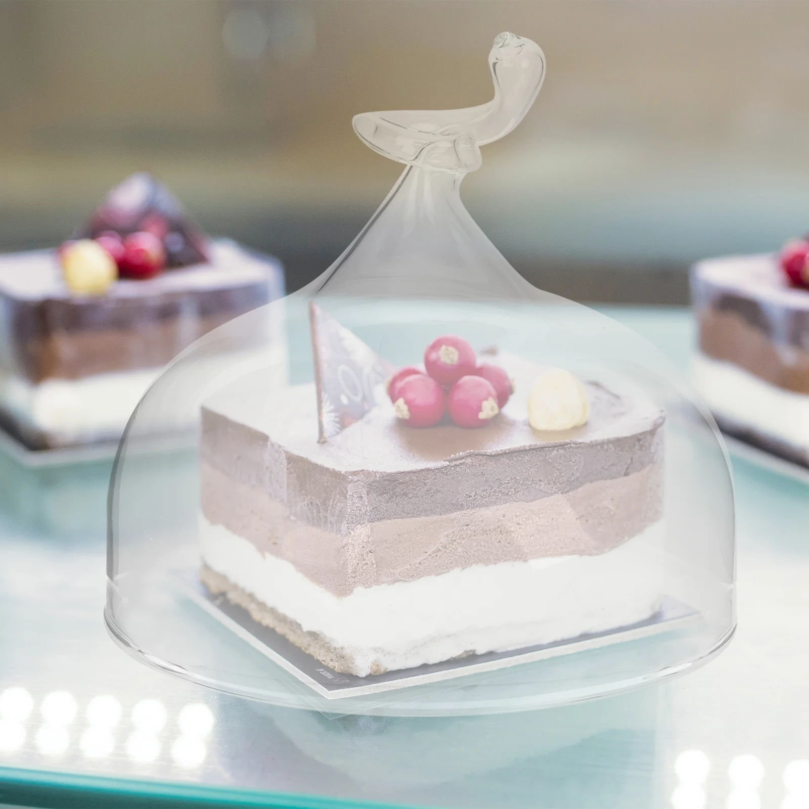 

Glass Cake Dome Transparent Dessert Protective Dome for Kitchen Bread Display Cake Bread Cover