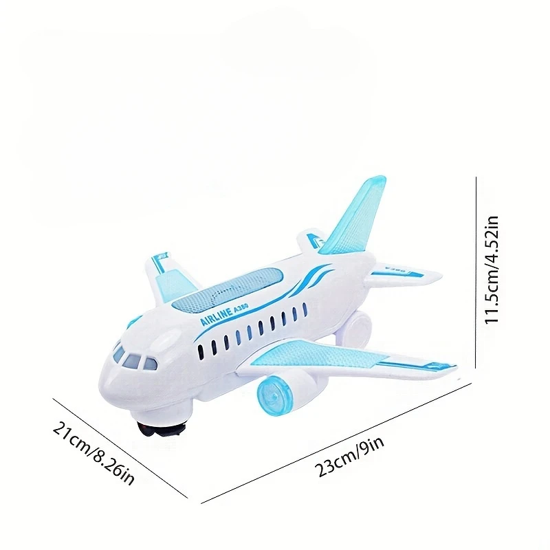 AirplaneToy Electric Detachable Plane Toys with Music & Light Battery-Operated Toddler Toys for Boys Birthday Gift