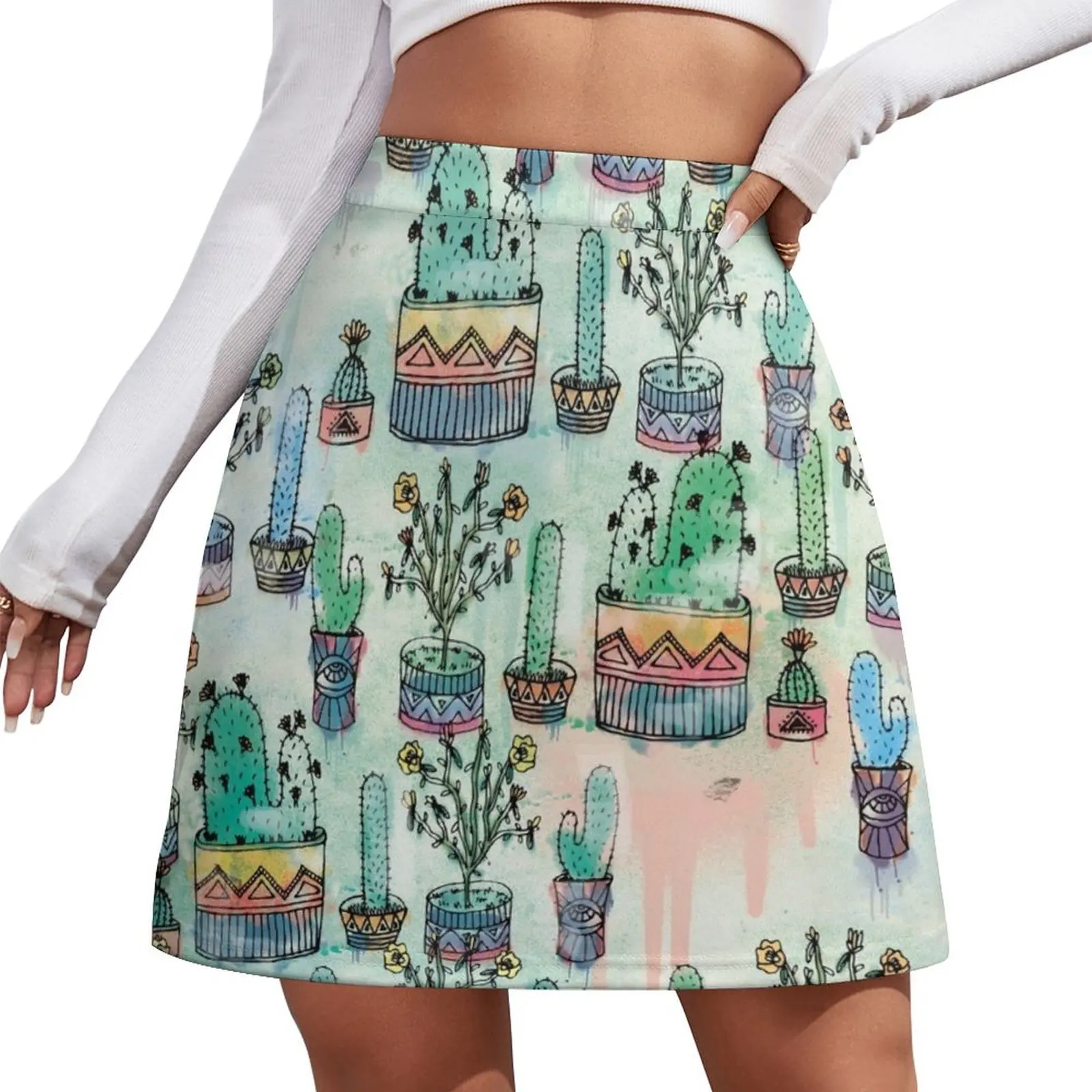 

My Rainbow Garden Mini Skirt luxury women's skirt School uniform