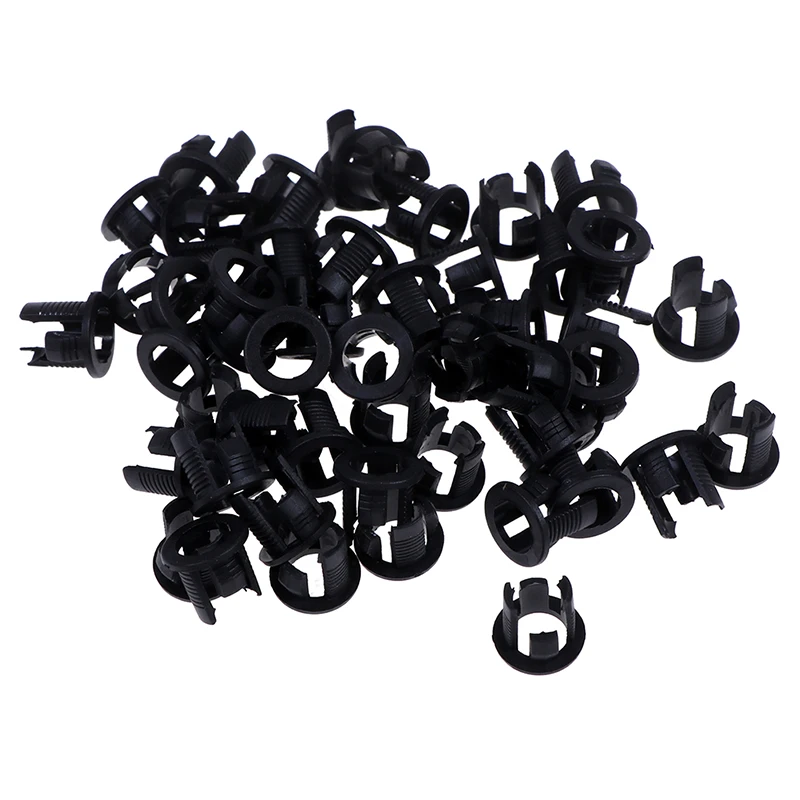 50PCS 3mm/5mm Plastic LED Holders Clips-Bezels Mounts Cases Housings Black