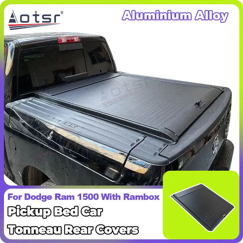 

Trunk Lids For Dodge Ram 1500 With Rambox Aluminium Alloy Pickup Bed Cover Retractable Roller Shutter Car Trunk Rear Cover