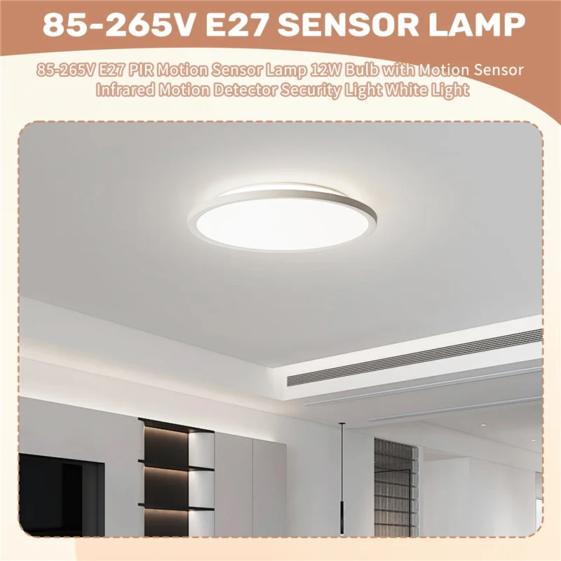 

GOOD-85-265V E27 PIR датчик движения лампа 12 Вт лампа с датчиком движения инфракрасный детектор движения охранный свет