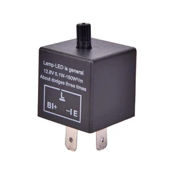 12V 3-Pin LED Adjustable Car Flasher Flash Relay For Turn Signal Light CF13