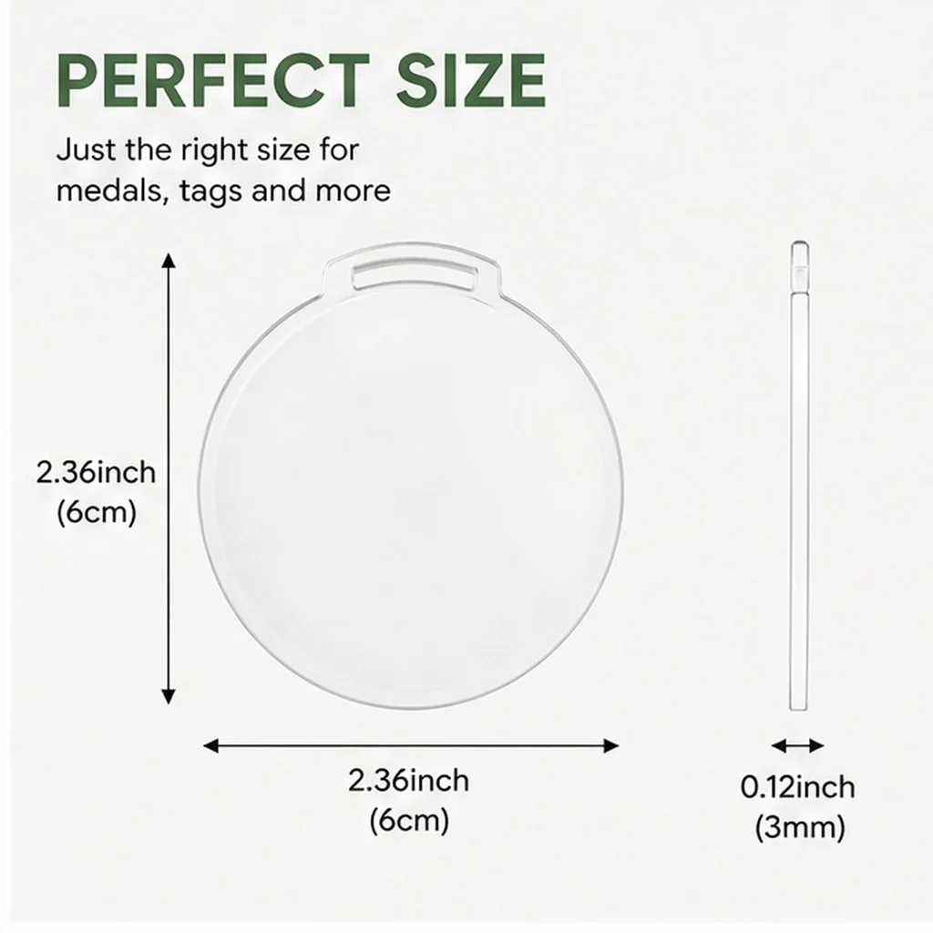 30Pcs Clear Acrylic Circle Plaques Blank Medals DIY Kit for School Awards Field Day Winner Gymnastics Prize Party Favor Craft