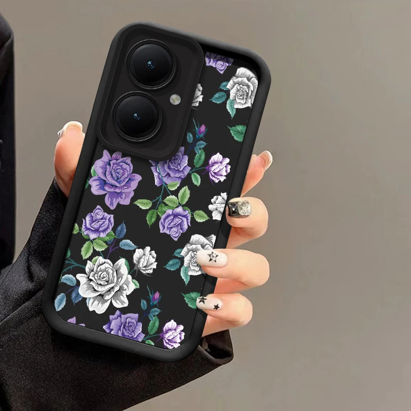 Flower Painting Phone Case For Vivo Y38 Y30 Y29 Y28 Y27 Y22S Y21T Y36 Y35 Y33S Y33T Y31 2021 Y30T Silicon Shockproof Matte Cover view 5