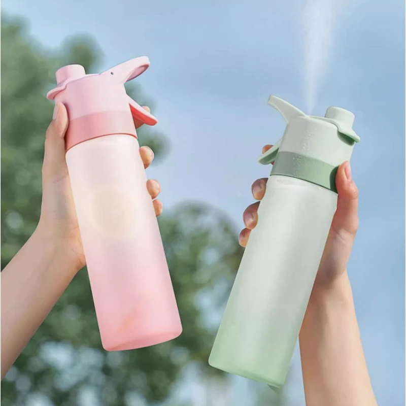 Sports Spray Water Bottle Hot Cup Girls Good-looking Summer Gradient Fitness Kettle Outdoor