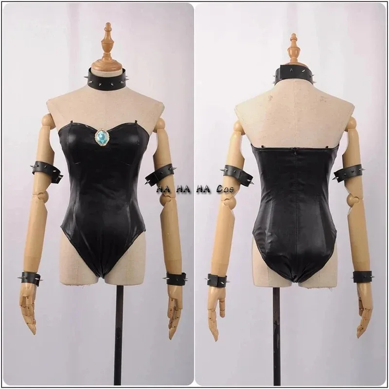 2025 11 Gra Bowsette Cosplay Księżniczka Koopa Biały Kostium Damski Strój Kąpielowy Halloween Pełny Zestaw Peruka