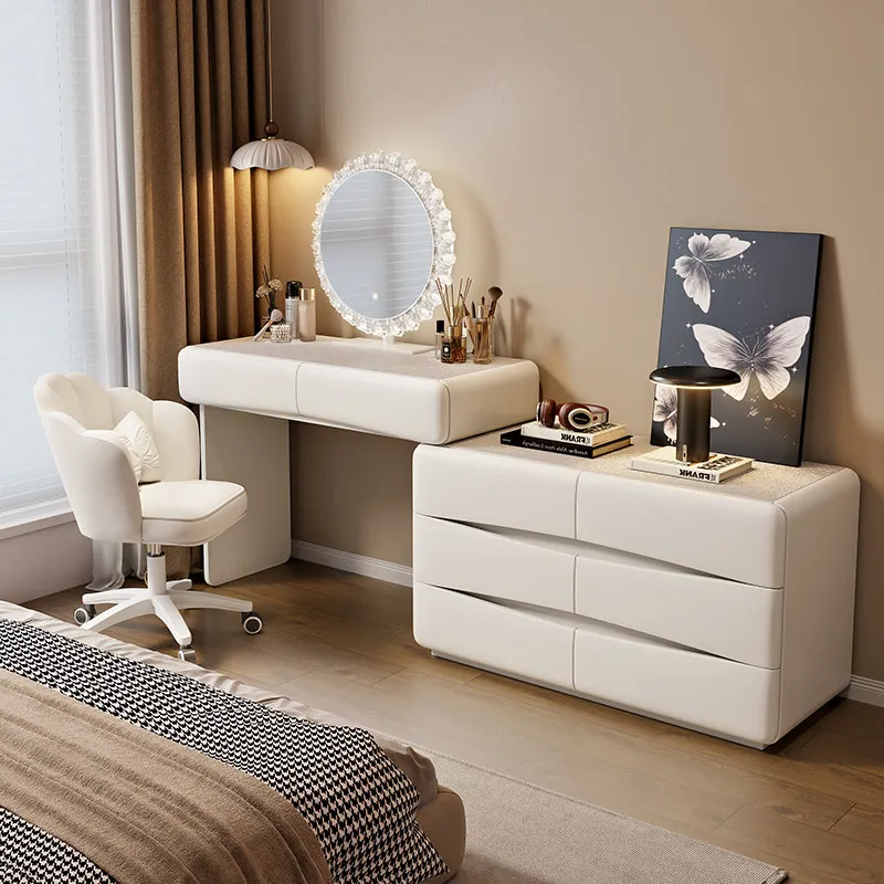 

Extension Luxury Drawers Vanity Desk Storage Modern Compact Mirror Seat Vanity Cabinet Adult Cute Penteadeira Makeup Desk