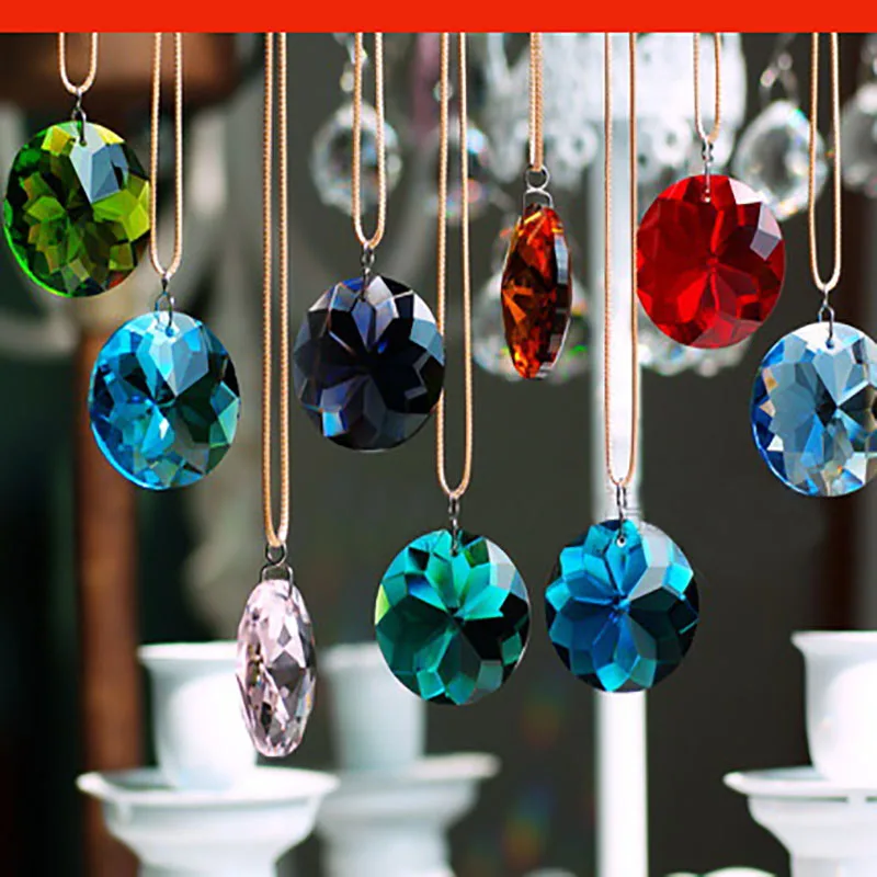 (Free Hooks) Hanging Crystal Suncatcher Ornament Chandelier Crystal Prism Flower of Life Pendant Rainbow Maker Home Decoration