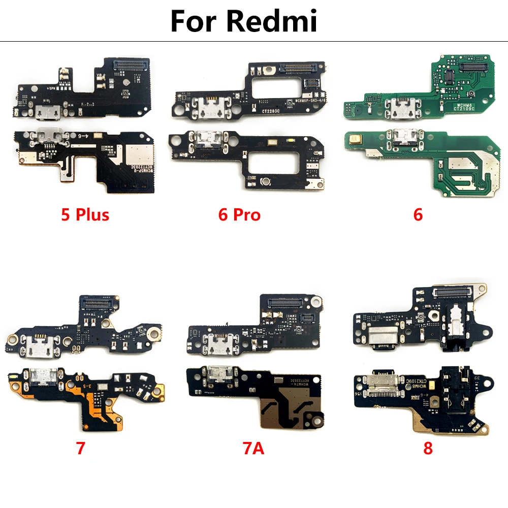 NEW USB Charger Port Dock Connector Microphone Board For Xiaomi Redmi K30 4G 5G 4A 4X 5 5A 6 6A 7 7A 8 8A K20 GO S2 Note 5 Pro