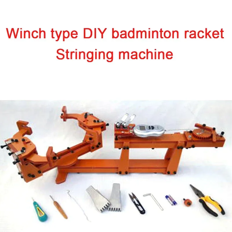 Winch type Personal DIY badminton racket stringing machine Pulling Threading machine wire stretcher Over for  60LB