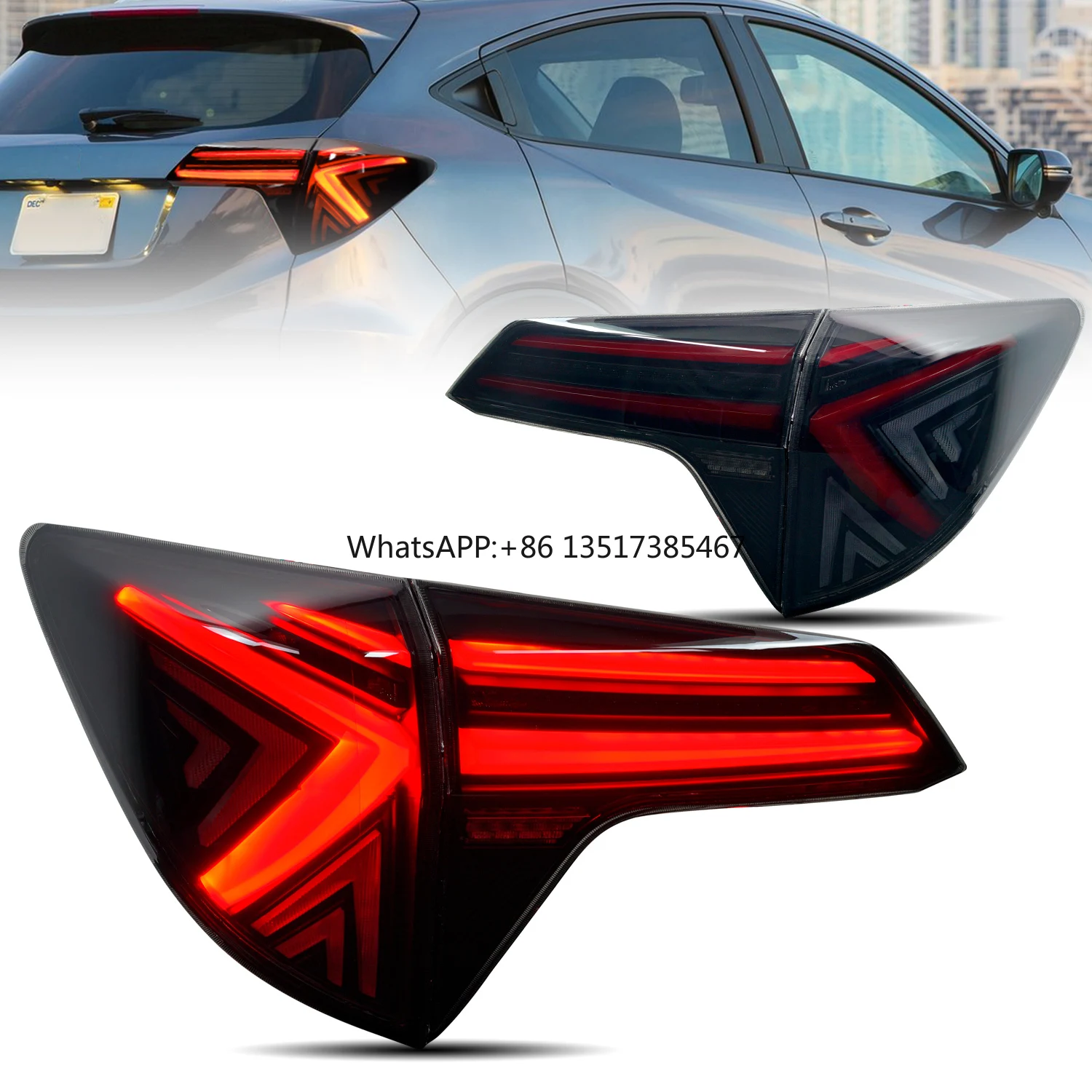 

Archaic Newest LED Tail Lamp With Sequential Turning Signal 2013-2020 Car Taillights for Honda HRV Vezel Tail Light