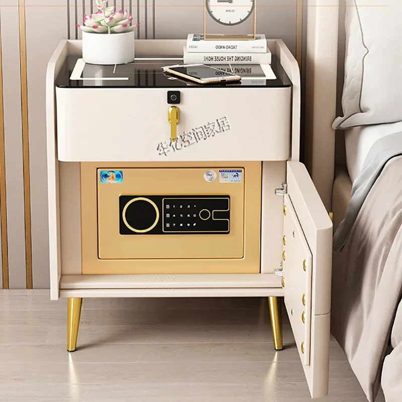 

Desk Drawer Side Table Bed Room Nordic Bedside Bedroom Storage Nightstand Closets White Tocador De Maquillaje Bedrooms Furniture
