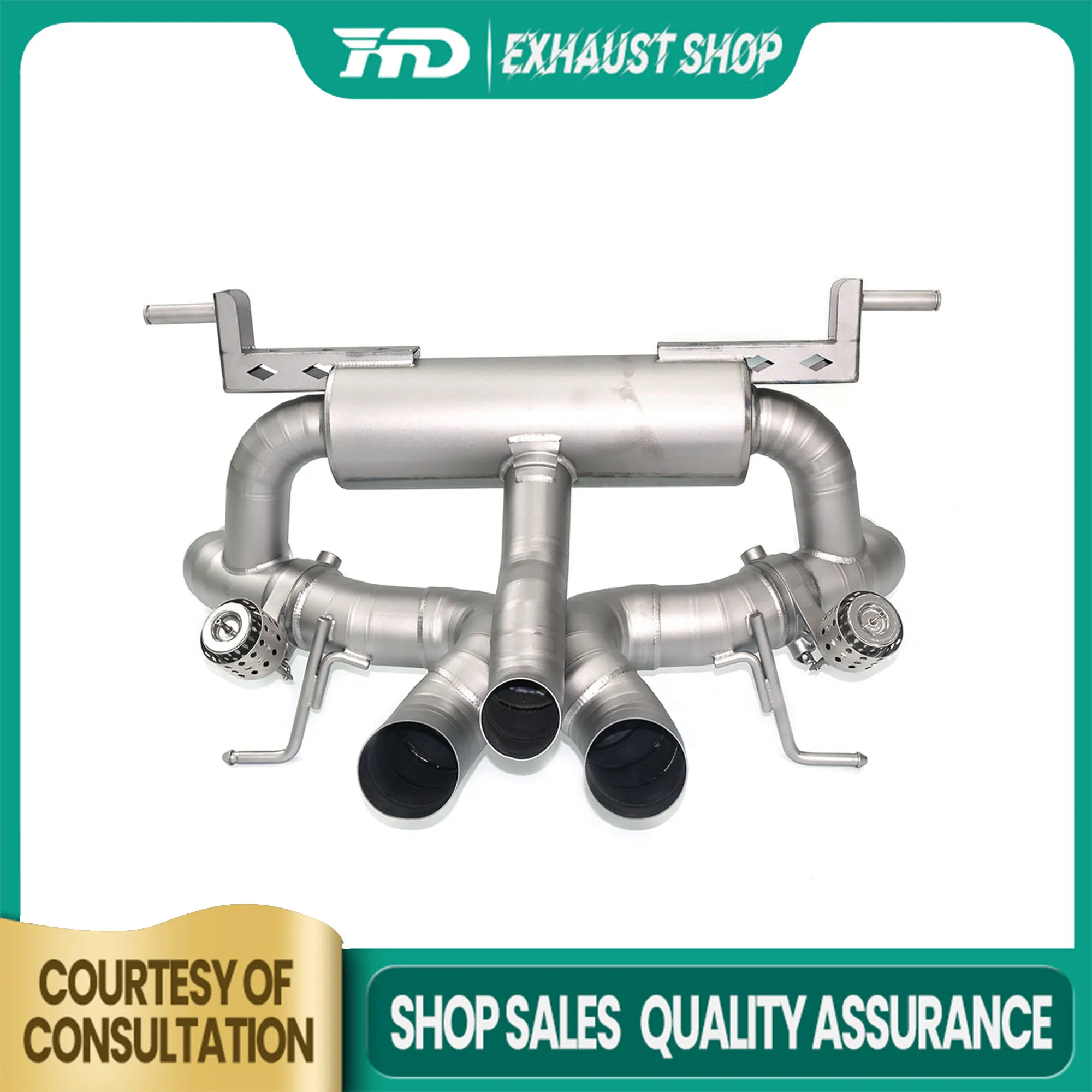 

High Quality Catback For Lamborghini Aventador LP740 Titanium Alloy Exhaust System Vacuum Valve Racing Pipe Sand Blast HMD