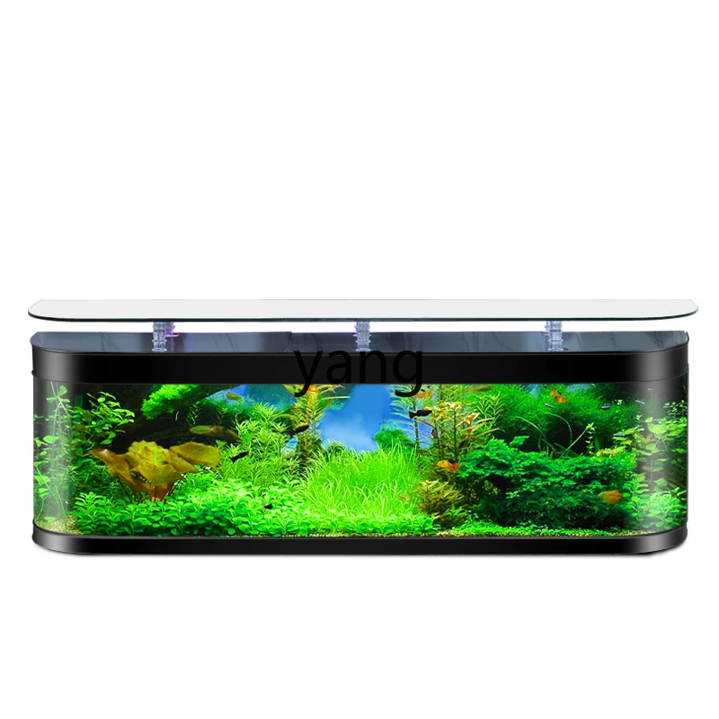 

LH household small, medium and large water-free light luxury back filter fish tank ornamental aquarium