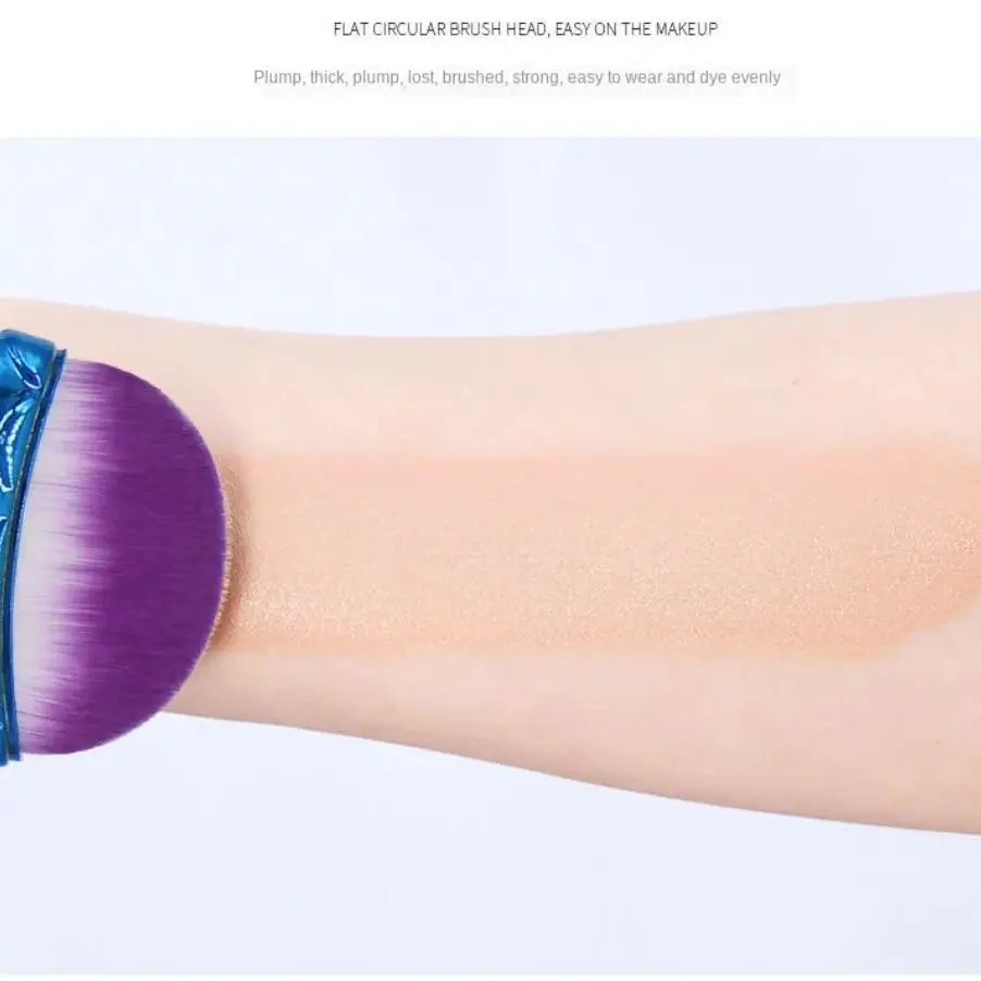 Weiche Bunte Fischschwanz Form Make-Up Pinsel Meerjungfrau Gesicht Erröten Puder Pinsel Multifunktions Nagel Pinsel Kosmetik Pinsel Werkzeug