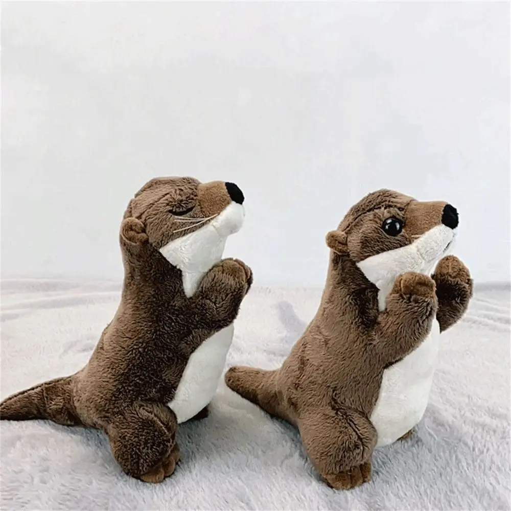 Cartoon Birthday Gifts Sea Otter Stuffed Standing Simulation Otter Stuffed Animal Real Life Otter Otter Plush Toy Otter Doll