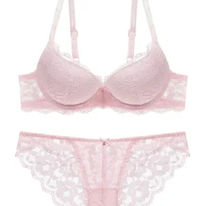 Elegant embroidered lingerie set, breathable fabric, push-up bra, pure panty waist, valentine's day, 1 set 8 Main Sales Set Calcinha and Bra - №6