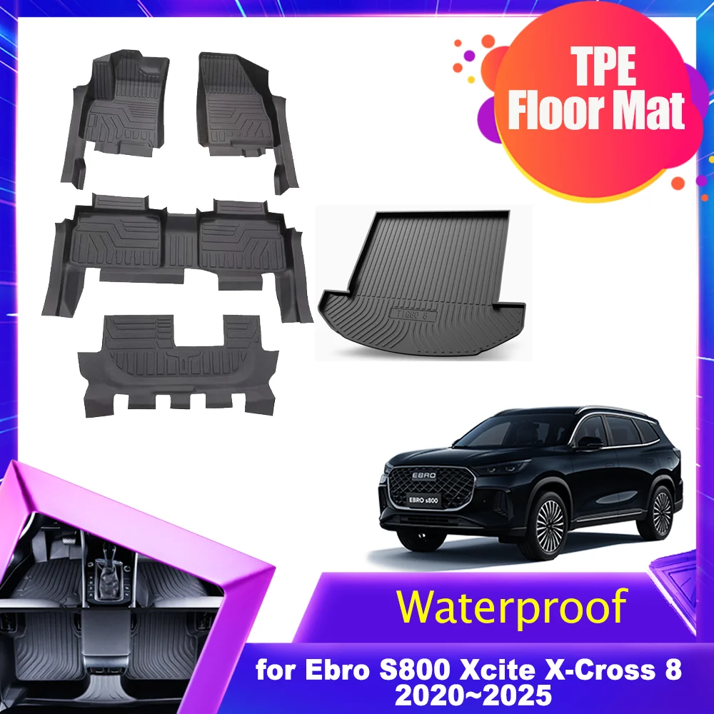 

Автомобильный коврик для Ebro S800 Xcite X-Cross 8 2020~2025 2021, TPE-вкладыш, водонепроницаемый защитный коврик для багажника, аксессуар